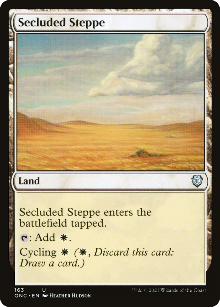 Secluded Steppe (ONC-163) [Phyrexia: All Will Be One Commander] MTG Single Wizards of the Coast