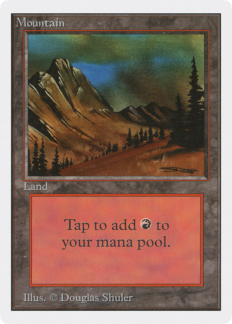 Mountain (2ED-299) [Oldschool] Unlimited Edition MTG Single Wizards of the Coast