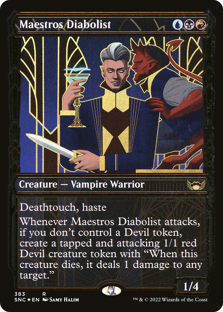 Maestros Diabolist (Gilded Foil) (SNC-383) [Streets of New Capenna] (Showcase) Foil MTG Single Wizards of the Coast