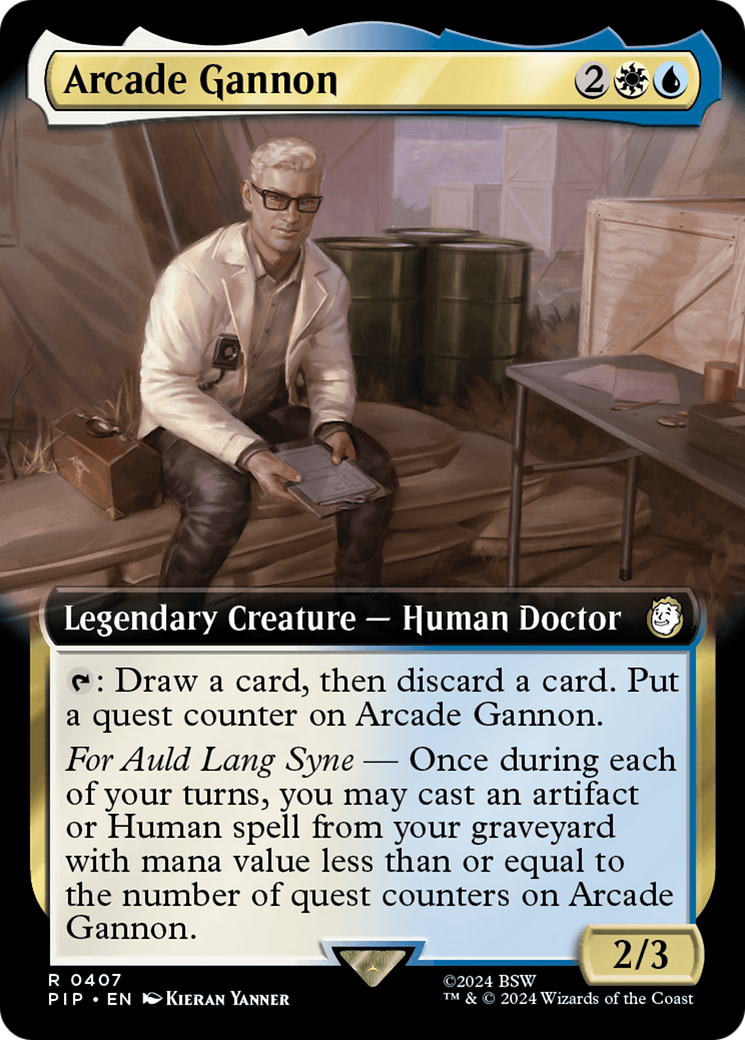 Arcade Gannon (PIP-407) [Fallout] (Extended Art) Foil MTG Single Wizards of the Coast