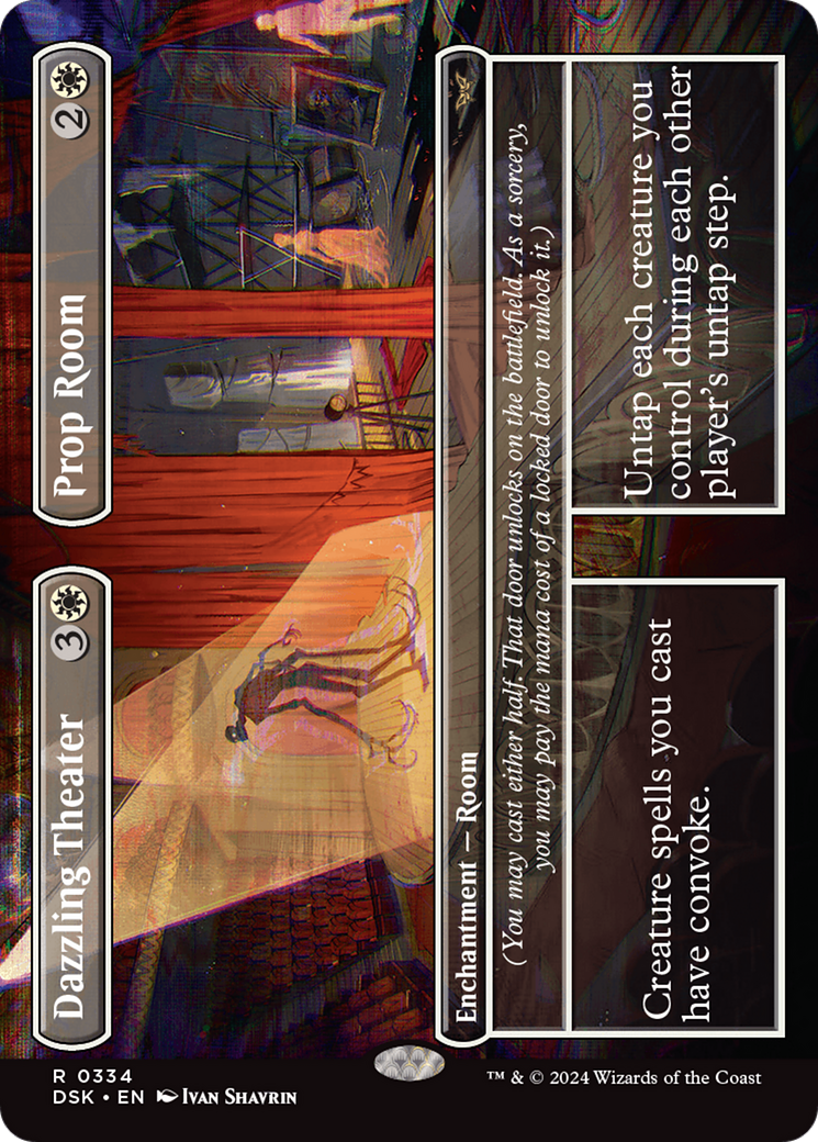 Dazzling Theater // Prop Room (DSK-334) [Duskmourn: House of Horror] (Borderless) Foil MTG Single Wizards of the Coast