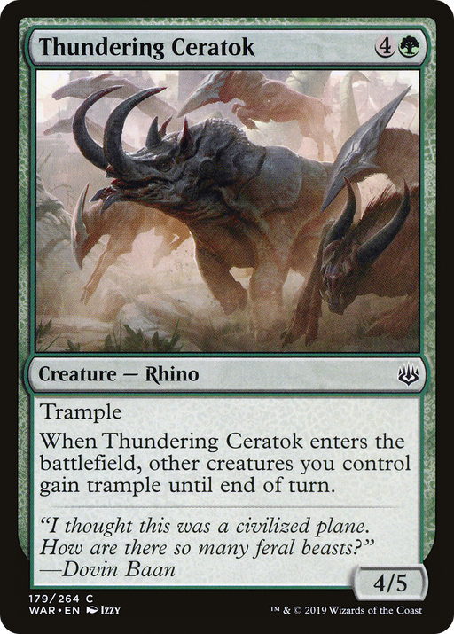 Thundering Ceratok (WAR-179) [War of the Spark] MTG Single Wizards of the Coast