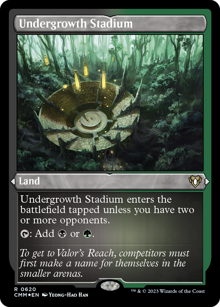 Undergrowth Stadium (CMM-620) [Commander Masters] Etched Foil MTG Single Wizards of the Coast