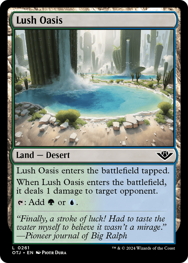 Lush Oasis (OTJ-261) [Outlaws of Thunder Junction] Foil MTG Single Wizards of the Coast