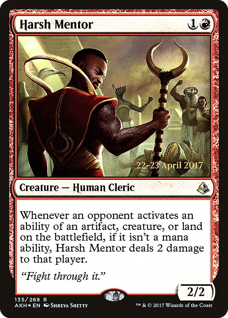 Harsh Mentor (PRE-135) [Amonkhet Promos] Foil MTG Single Wizards of the Coast