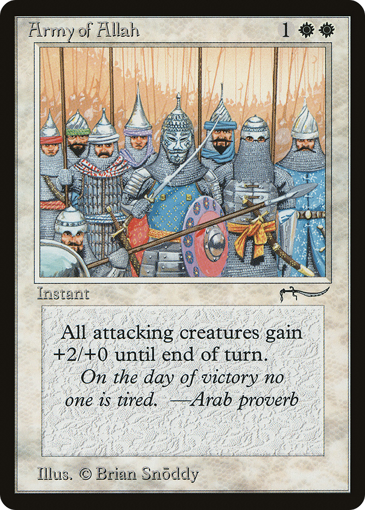 Army of Allah (Light) (ARN-) [Oldschool] Arabian Nights MTG Single Wizards of the Coast