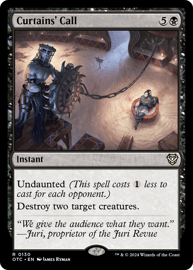 Curtains' Call (OTC-130) [Outlaws of Thunder Junction Commander] MTG Single Wizards of the Coast