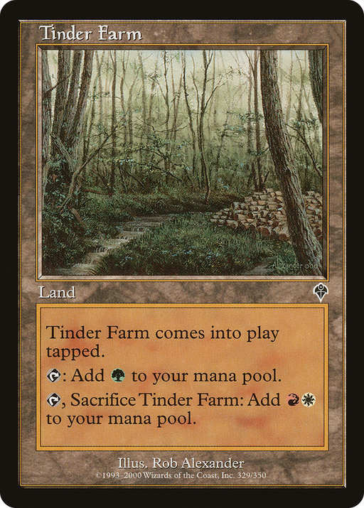 Tinder Farm (INV-329) [Invasion] MTG Single Wizards of the Coast