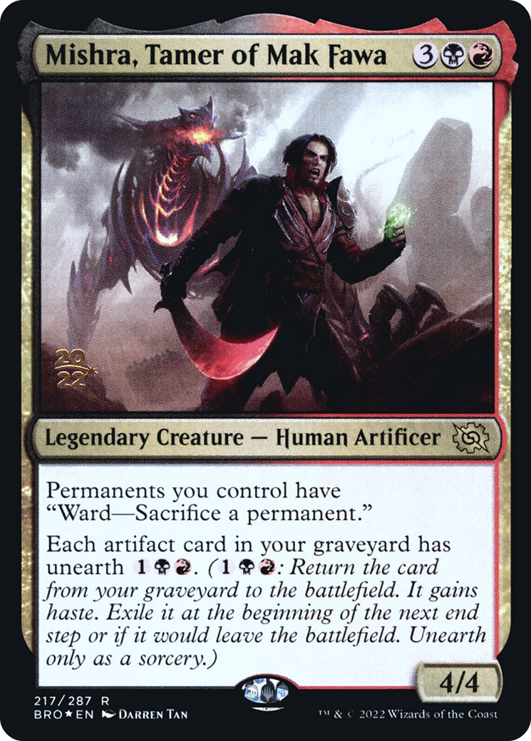 Mishra, Tamer of Mak Fawa (PRE-217S) [The Brothers' War Promos] Foil MTG Single Wizards of the Coast