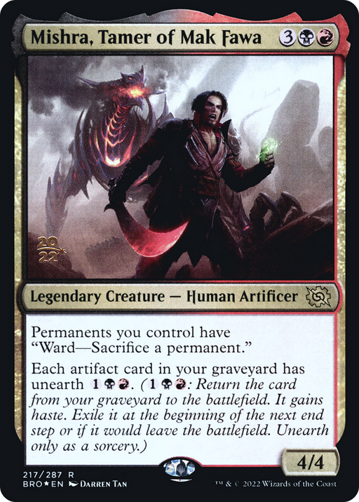 Mishra, Tamer of Mak Fawa (PRE-217S) [The Brothers' War Promos] Foil MTG Single Wizards of the Coast