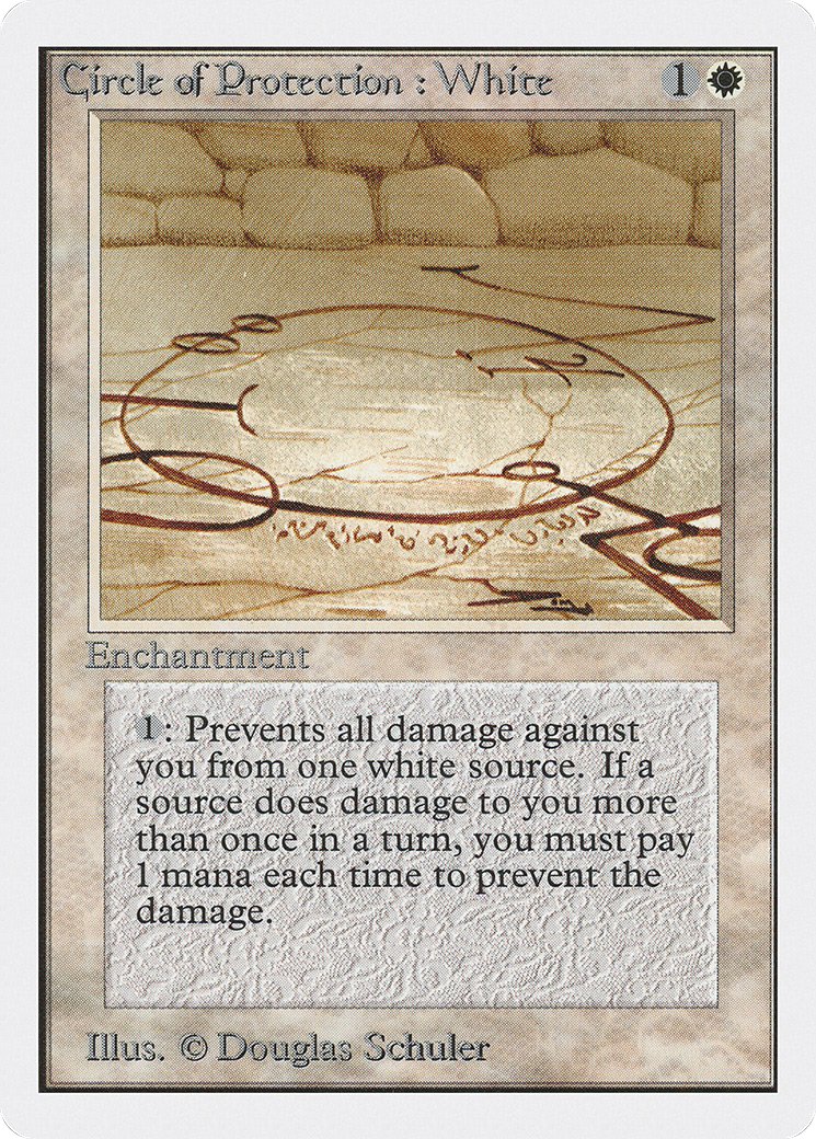 Circle of Protection: White (2ED-014) [Oldschool] Unlimited Edition MTG Single Wizards of the Coast