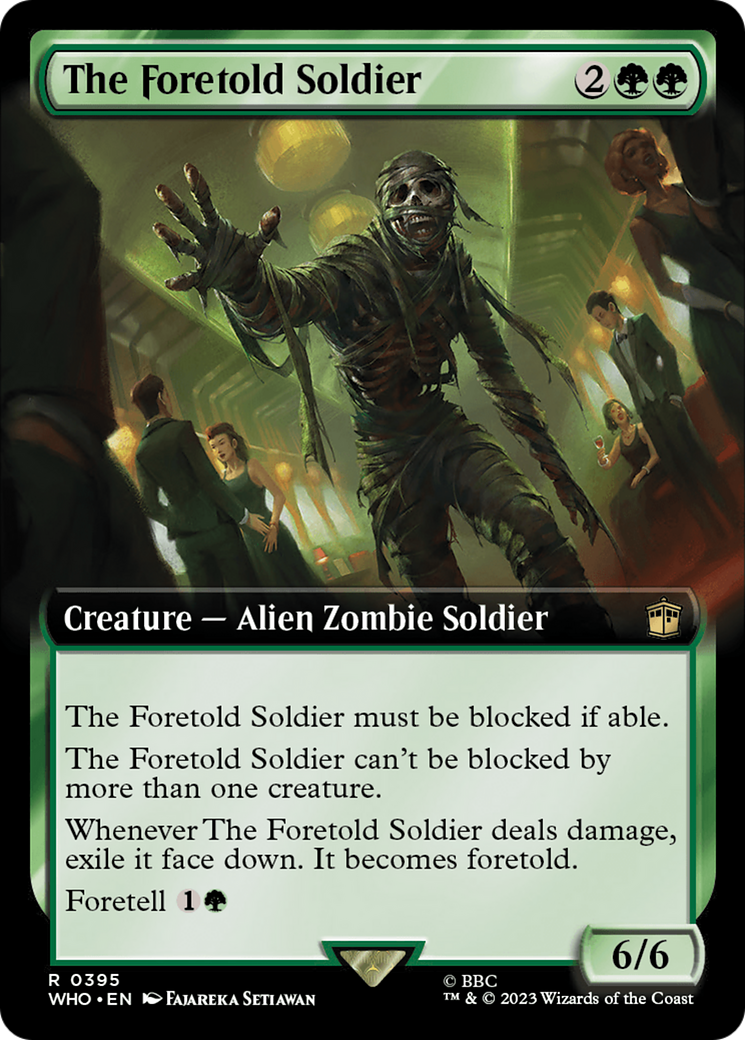 The Foretold Soldier (WHO-395) [Doctor Who] (Extended Art) Foil MTG Single Wizards of the Coast