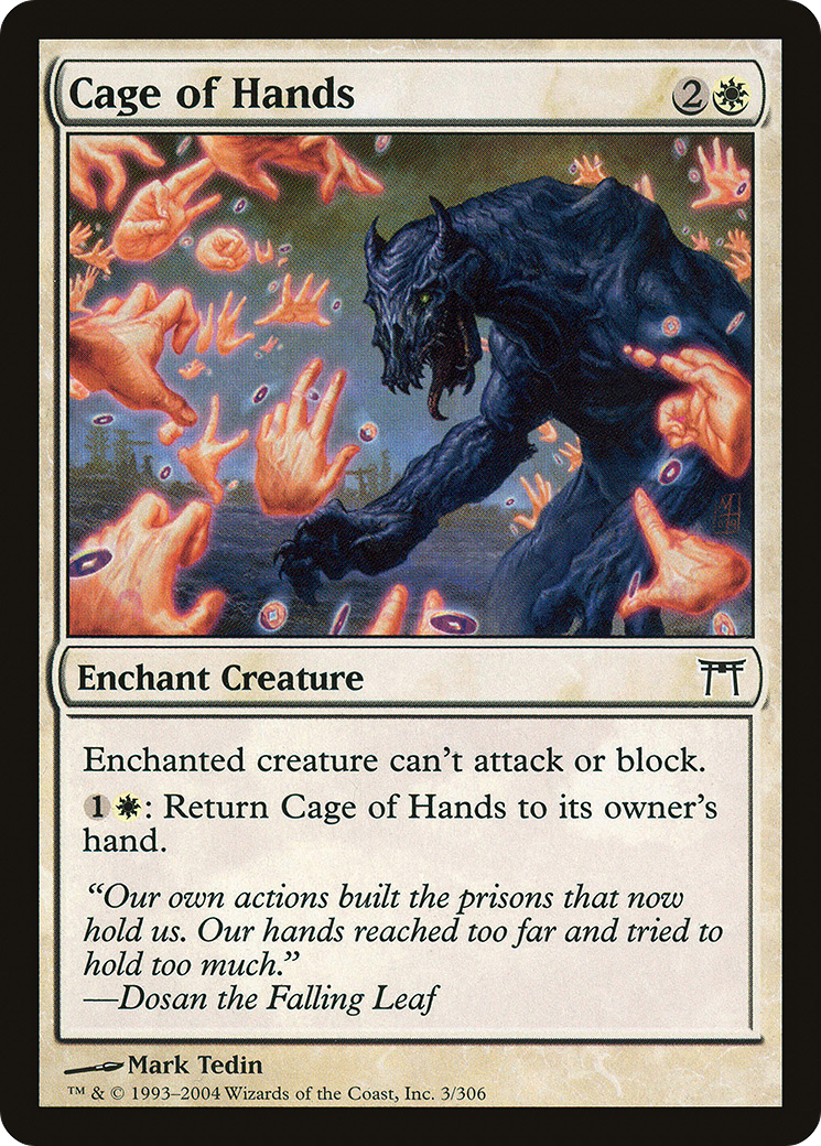 Cage of Hands (CHK-003) [Champions of Kamigawa] Foil MTG Single Wizards of the Coast
