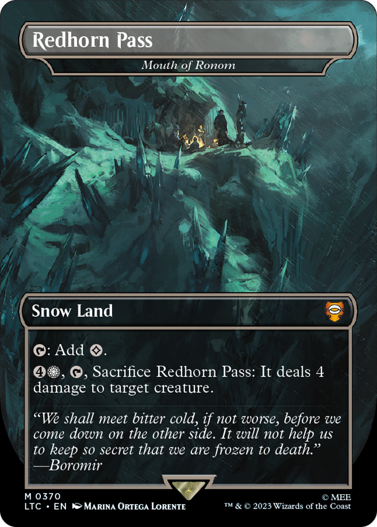 Redhorn Pass - Mouth of Ronom (LTC-370) [Tales of Middle-earth Commander] (Borderless) MTG Single Wizards of the Coast