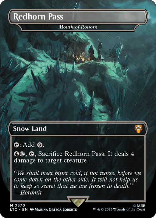 Redhorn Pass - Mouth of Ronom (LTC-370) [Tales of Middle-earth Commander] (Borderless) MTG Single Wizards of the Coast