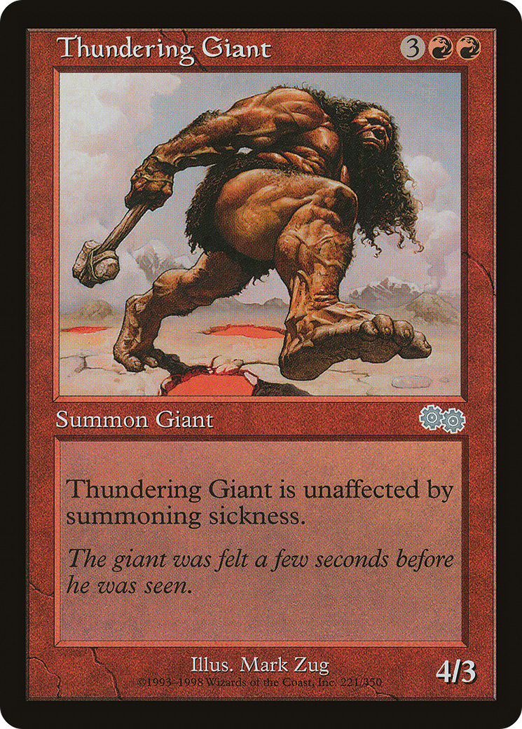 Thundering Giant (USG-221) [Urza's Saga] MTG Single Wizards of the Coast
