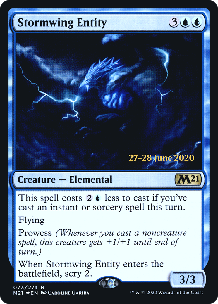 Stormwing Entity (PRE-073) [Core Set 2021 Promos] Foil MTG Single Wizards of the Coast