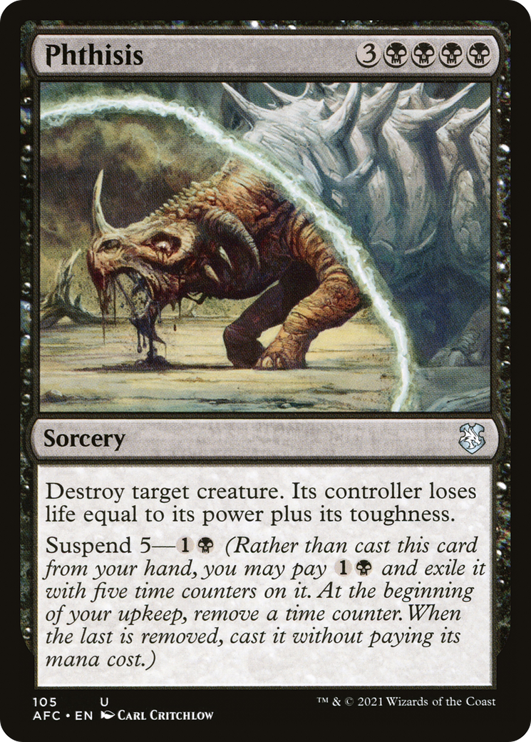 Phthisis (AFC-105) [Forgotten Realms Commander] MTG Single Wizards of the Coast