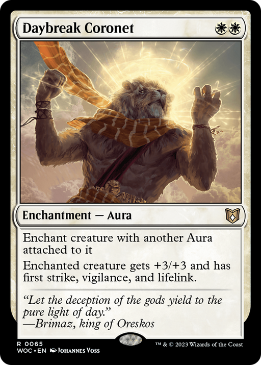 Daybreak Coronet (WOC-065) [Wilds of Eldraine Commander] MTG Single Wizards of the Coast