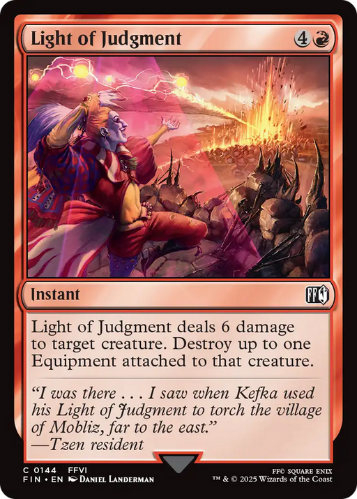 Light of Judgment (FIN-144) [FINAL FANTASY] MTG Single Wizards of the Coast