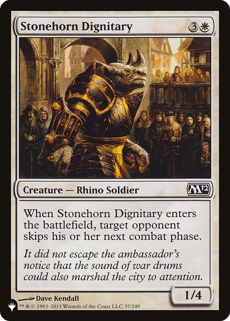 Stonehorn Dignitary (LIST-M12-37) [Mystery Booster] The List MTG Single Wizards of the Coast
