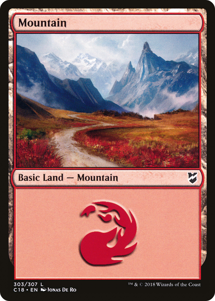 Mountain (C18-303) [Commander 2018] MTG Single Wizards of the Coast
