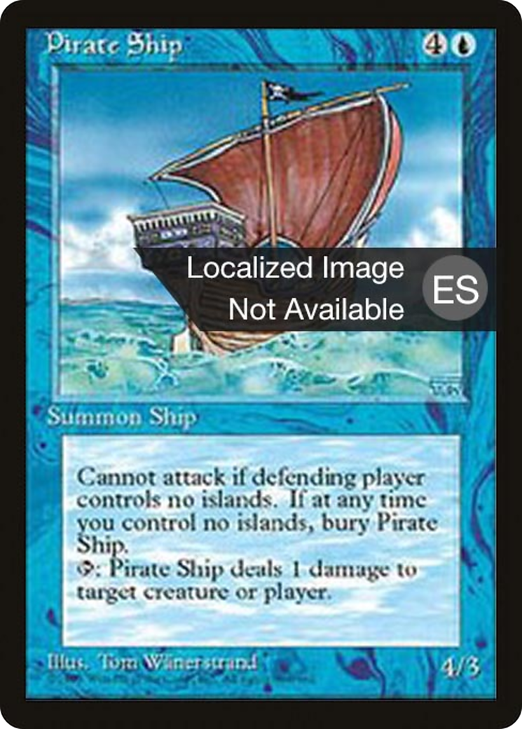 Pirate Ship (4BB-091) [Fourth Edition Foreign Black Border] MTG Single Wizards of the Coast