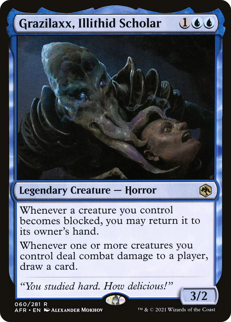Grazilaxx, Illithid Scholar (AFR-060) [Adventures in the Forgotten Realms] Foil MTG Single Wizards of the Coast