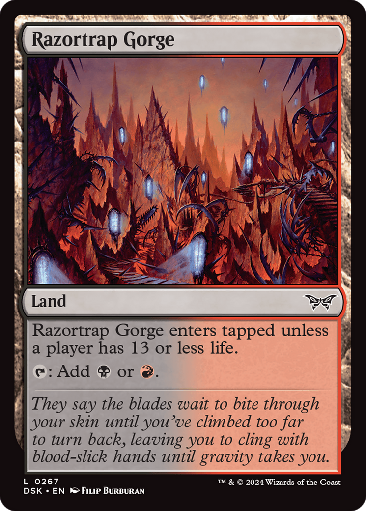 Razortrap Gorge (DSK-267) [Duskmourn: House of Horror] Foil MTG Single Wizards of the Coast