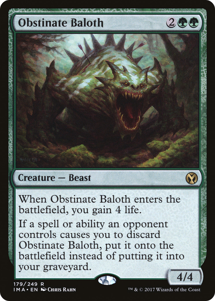 Obstinate Baloth (IMA-179) [Iconic Masters] Foil MTG Single Wizards of the Coast