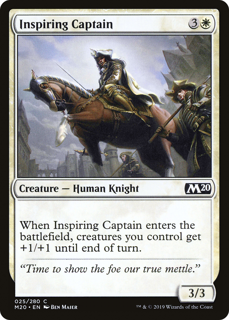 Inspiring Captain (M20-025) [Core Set 2020] Foil MTG Single Wizards of the Coast