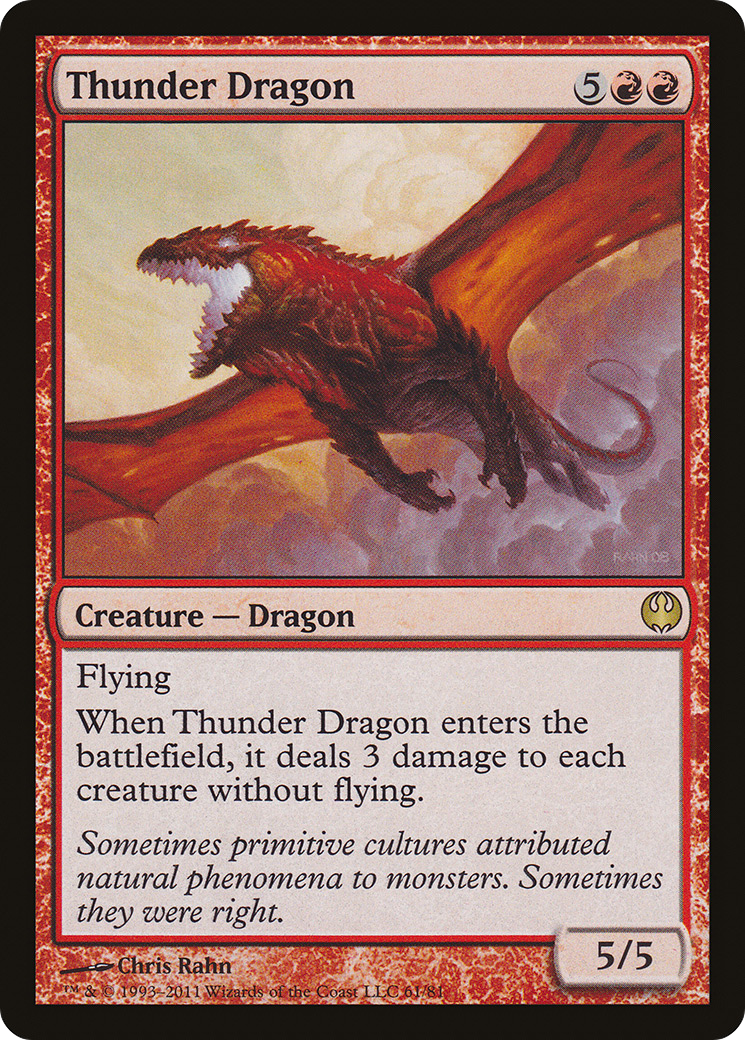 Thunder Dragon (DDG-061) [Misc] Duel Decks: Knights vs. Dragons MTG Single Wizards of the Coast