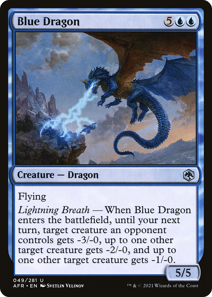 Blue Dragon (AFR-049) [Adventures in the Forgotten Realms] MTG Single Wizards of the Coast