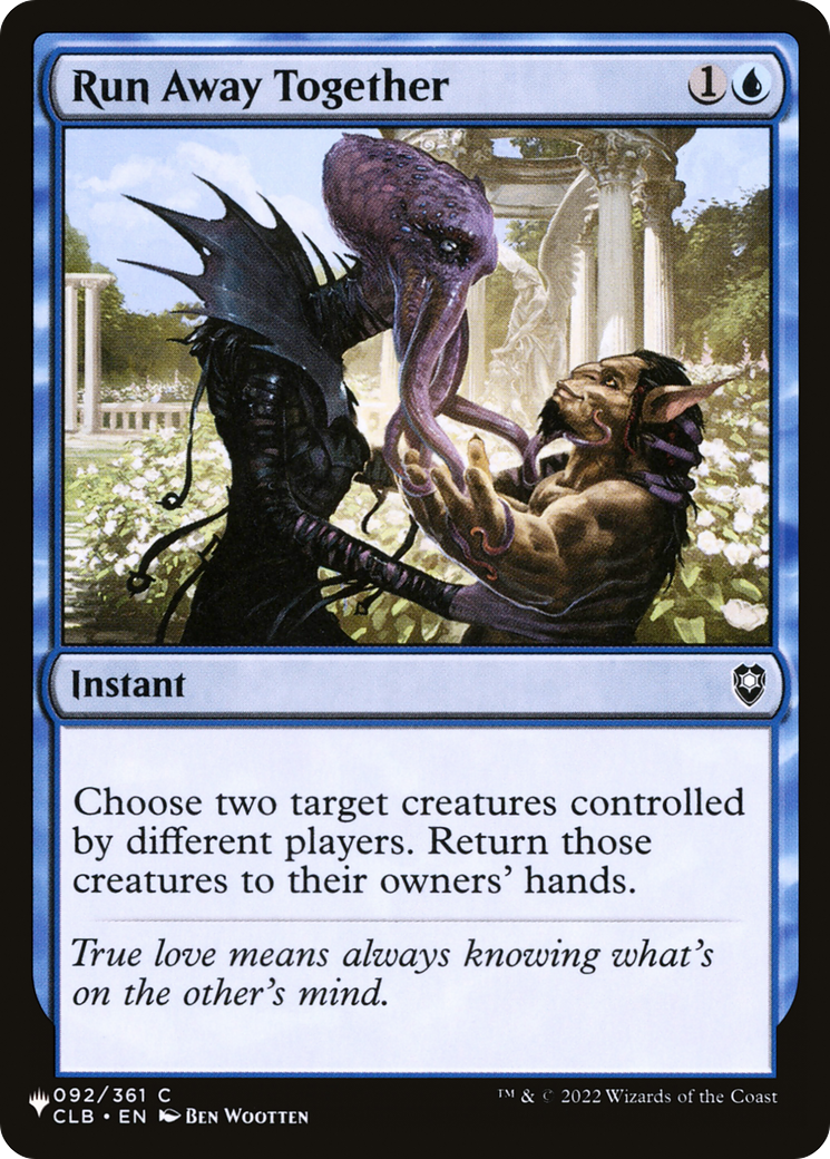 Run Away Together (LIST-CLB-92) [Mystery Booster] The List MTG Single Wizards of the Coast