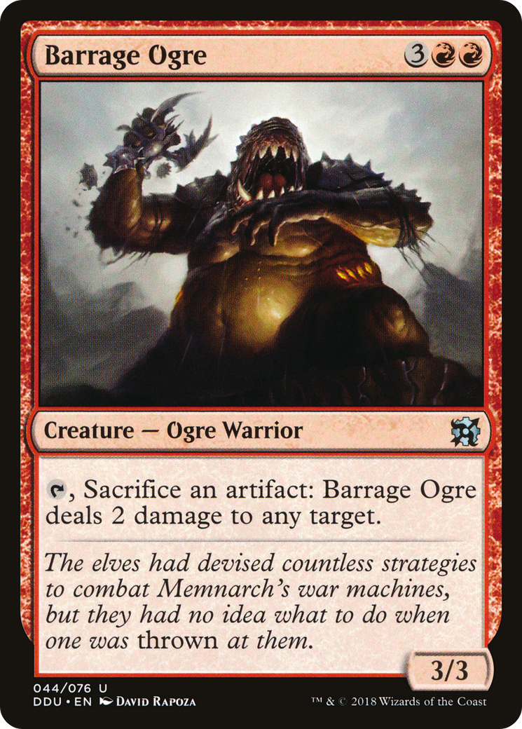 Barrage Ogre (DDU-044) [Misc] Duel Decks: Elves vs. Inventors MTG Single Wizards of the Coast