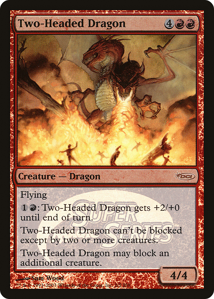 Two-Headed Dragon (Junior Super Series) (JSS-002) [Misc] Junior Super Series Foil MTG Single Wizards of the Coast
