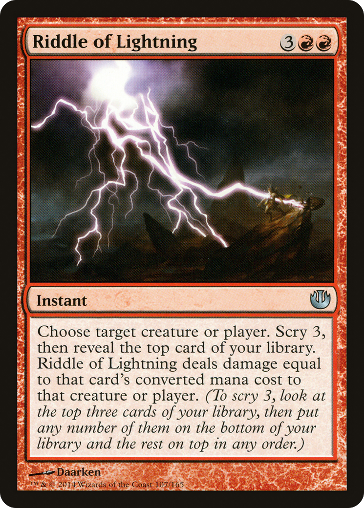 Riddle of Lightning (JOU-107) [Journey into Nyx] MTG Single Wizards of the Coast