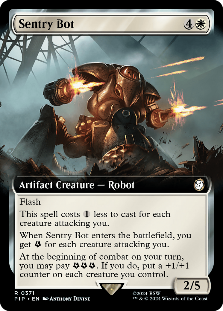 Sentry Bot (PIP-371) [Fallout] (Extended Art) MTG Single Wizards of the Coast