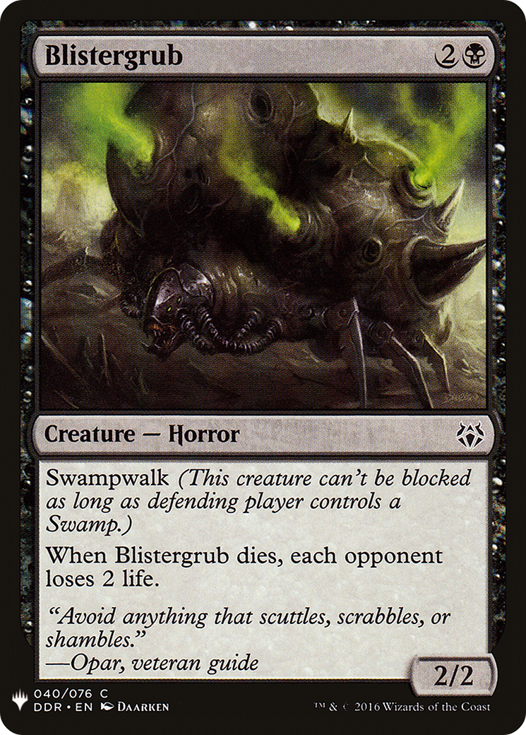 Blistergrub (LIST-DDR-40) [Mystery Booster] The List MTG Single Wizards of the Coast