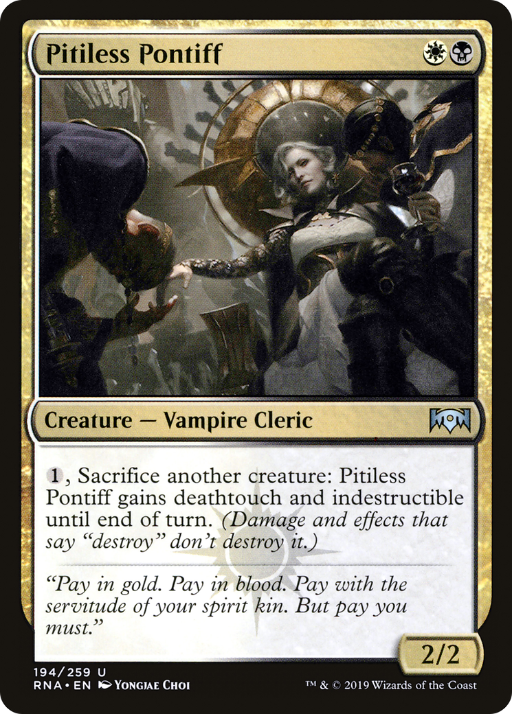 Pitiless Pontiff (RNA-194) [Ravnica Allegiance] Foil MTG Single Wizards of the Coast