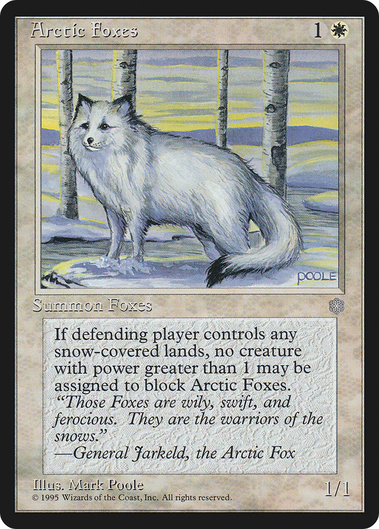 Arctic Foxes (ICE-002) [Ice Age] MTG Single Wizards of the Coast
