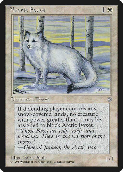 Arctic Foxes (ICE-002) [Ice Age] MTG Single Wizards of the Coast