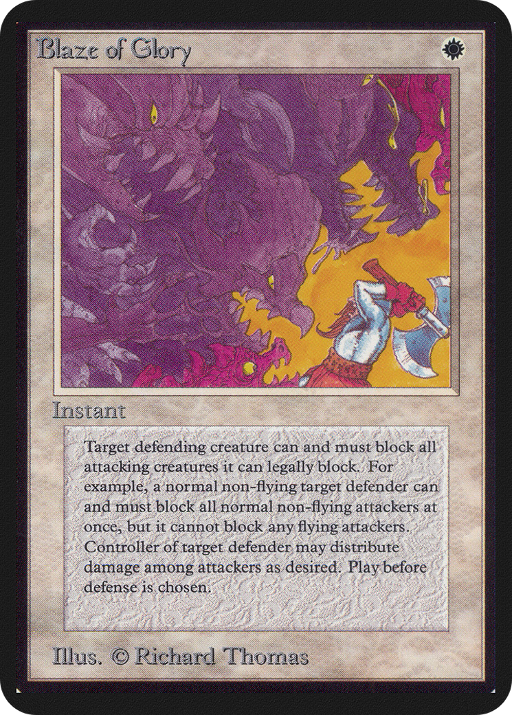 Blaze of Glory (LEA-) [Oldschool] Limited Edition Alpha MTG Single Wizards of the Coast
