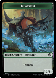 The Monarch // Dinosaur Double-Sided Token [Tokens] The Lost Caverns of Ixalan Commander Tokens MTG Single Magic: The Gathering