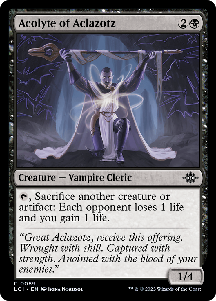 Acolyte of Aclazotz (LCI-089) [The Lost Caverns of Ixalan] MTG Single Wizards of the Coast
