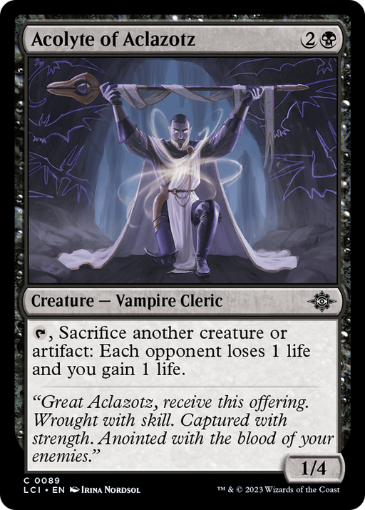Acolyte of Aclazotz (LCI-089) [The Lost Caverns of Ixalan] MTG Single Wizards of the Coast