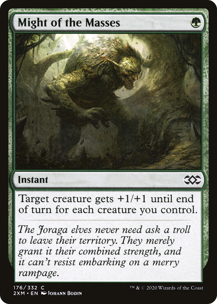 Might of the Masses (2XM-176) [Double Masters] Foil MTG Single Wizards of the Coast