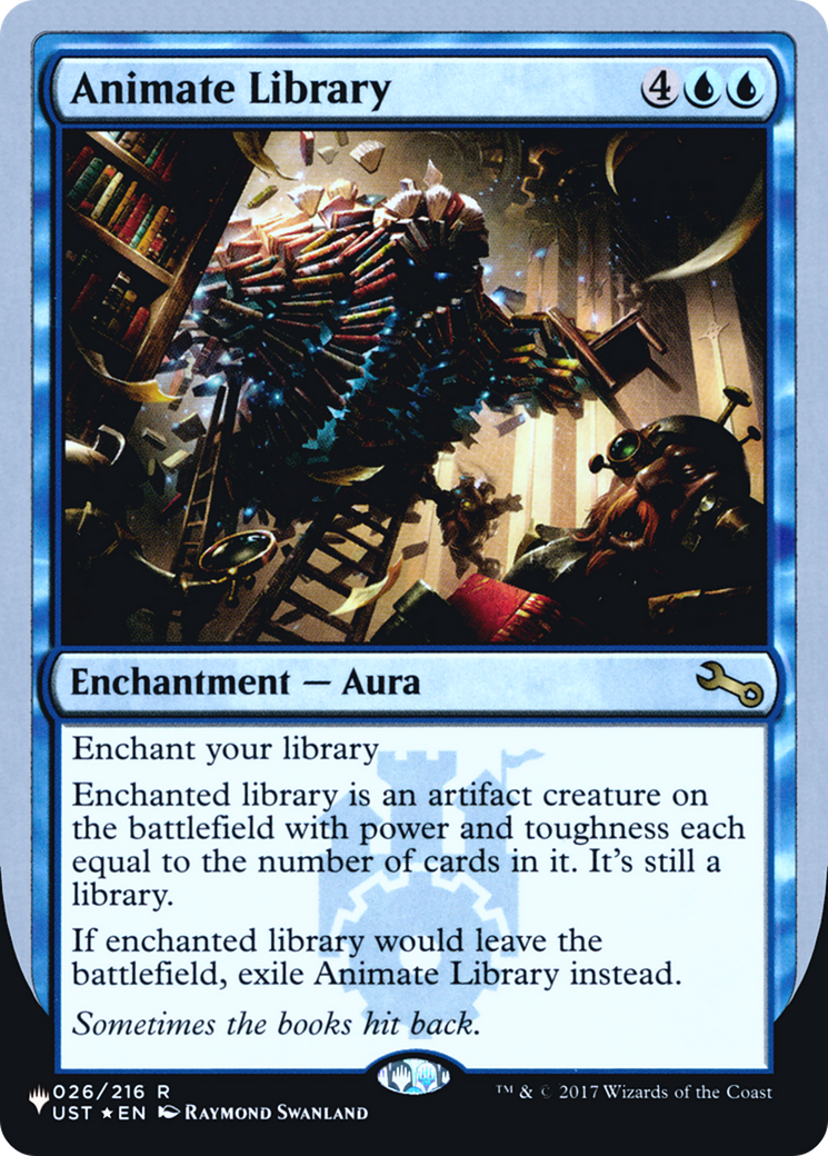 Animate Library (LIST-011) [Mystery Booster] The List (Unfinity Foil Edition) Foil MTG Single Wizards of the Coast