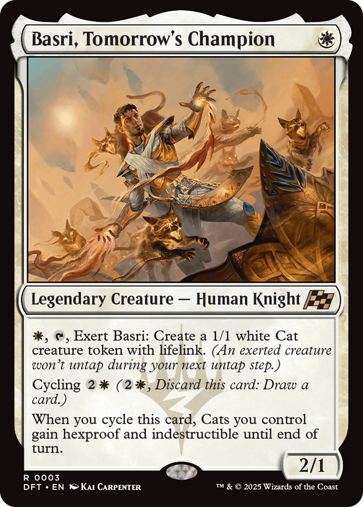 Basri, Tomorrow's Champion (DFT-003) [Aetherdrift] Foil MTG Single Wizards of the Coast