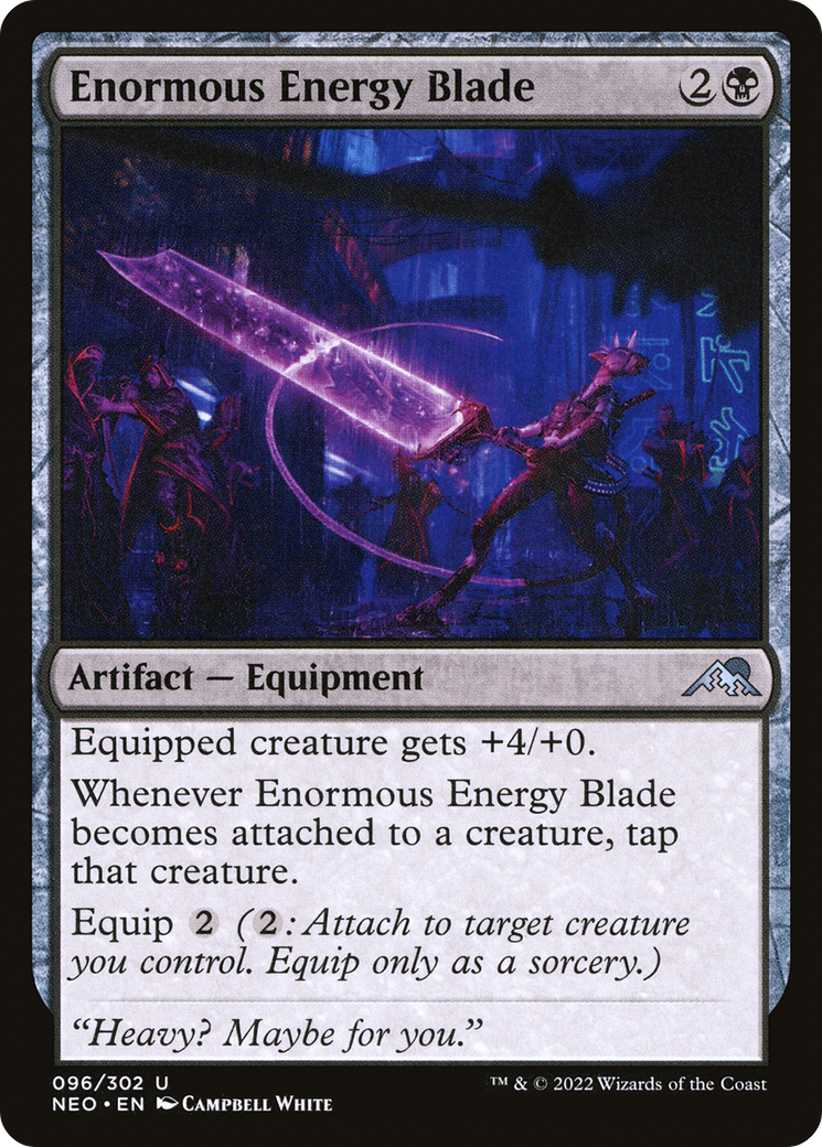 Enormous Energy Blade (NEO-096) [Kamigawa: Neon Dynasty] Foil MTG Single Wizards of the Coast